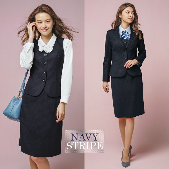 事務服 EAS686 Aラインスカート ニット ストレッチ enjoy カーシー