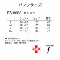 ナガイレーベン　上下セット　ES-8662-8663